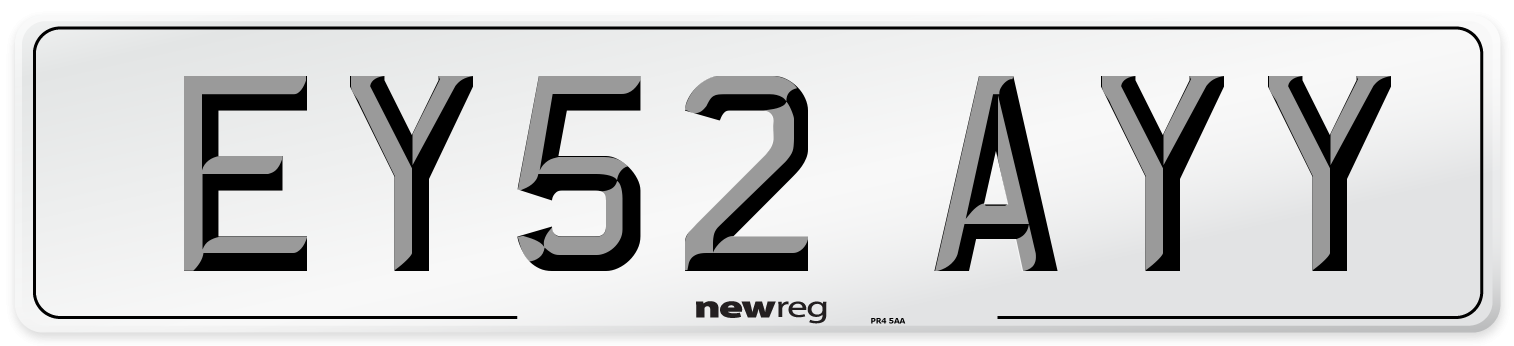 EY52 AYY Number Plate from New Reg